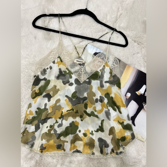 ZADIG & VOLTAIRE CHRISTY CAMO CAMISOLE TOP - Picture 7 of 12